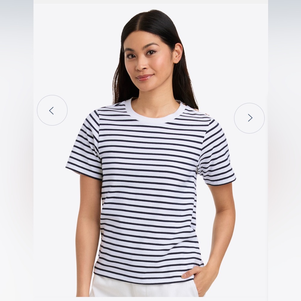 Draper James crewneck t shirt in nautical stripe